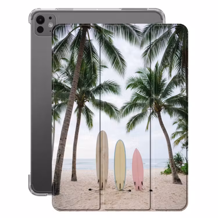 iPad-Hülle - Surfbrett - Palmen - Farbenfroh — 1