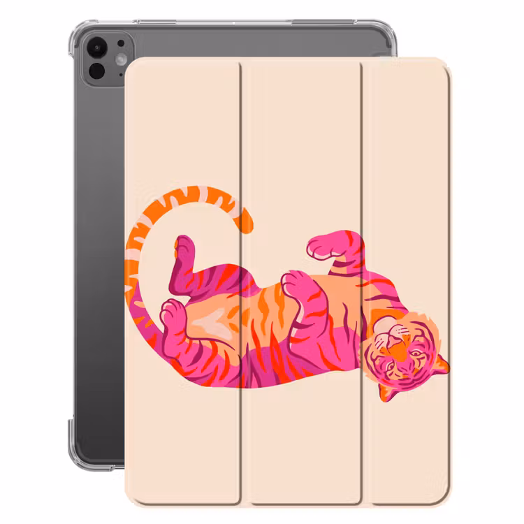 iPad-Hülle - Tiger - Rosa - Orange — 1