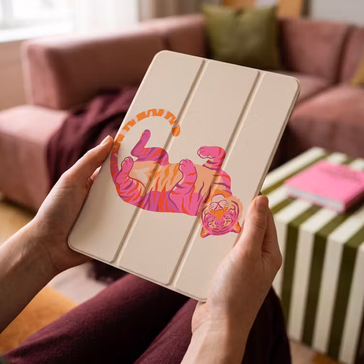 iPad-Hülle - Tiger - Rosa - Orange — 4