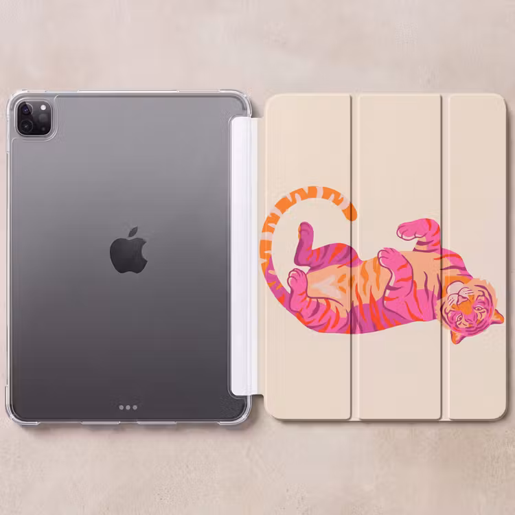 iPad-Hülle - Tiger - Rosa - Orange — 6
