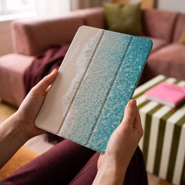 iPad-Hülle - Küstengebiet - Sand - Blau — 4