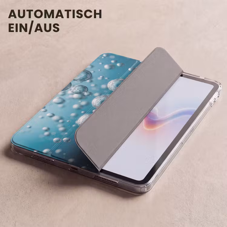iPad-Hülle - Luftblasen - Dynamisch - Blau — 5