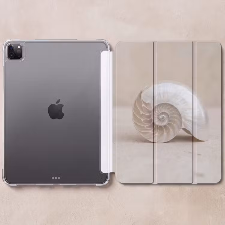 iPad-Hülle - Muschel - Spirale - Beige — 6