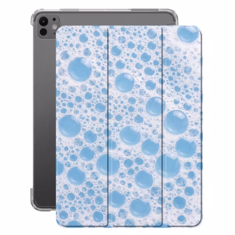 iPad-Hülle - Schaumstoff - Blasen - Blau — 1