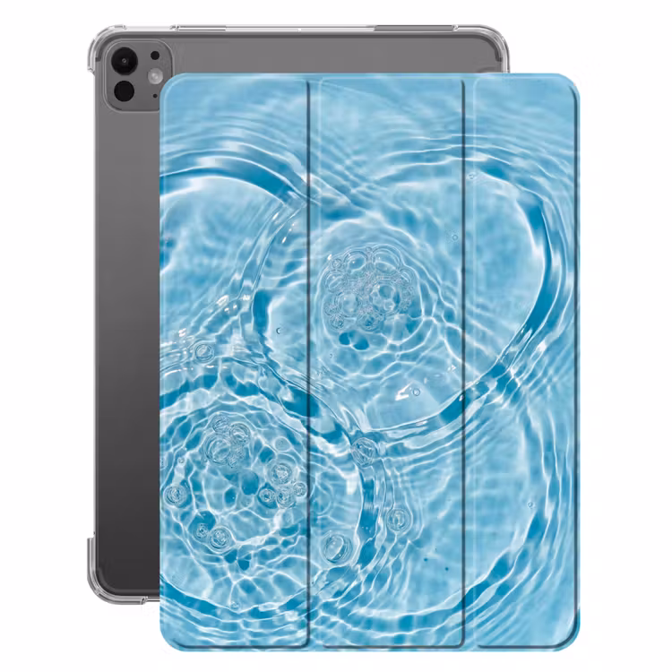 iPad-Hülle - Wasser - Blau - Blasen — 1