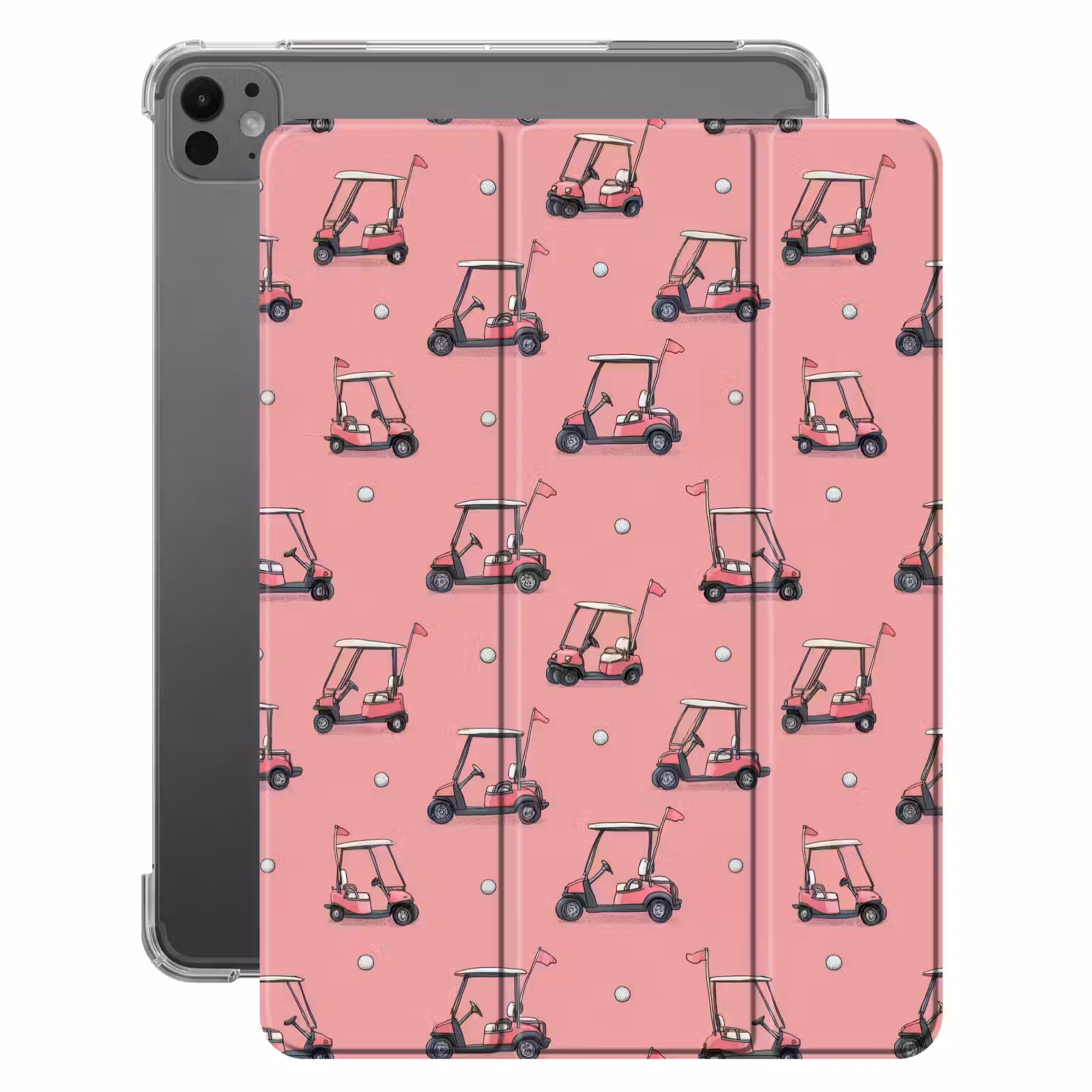 iPad-Hülle - Golfwagen - Retro - Rosa — 1