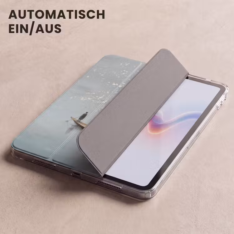 iPad-Hülle - Blüten - Minimalistisch - Wasseroberfläche - Boot — 5