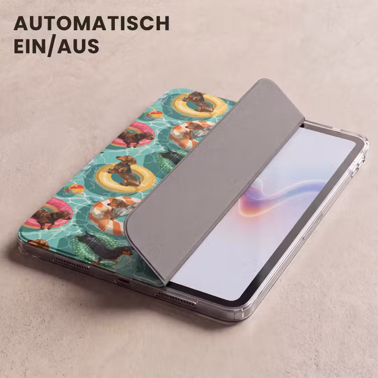 iPad-Hülle - Dackel - Pool - Farbenfroh — 5