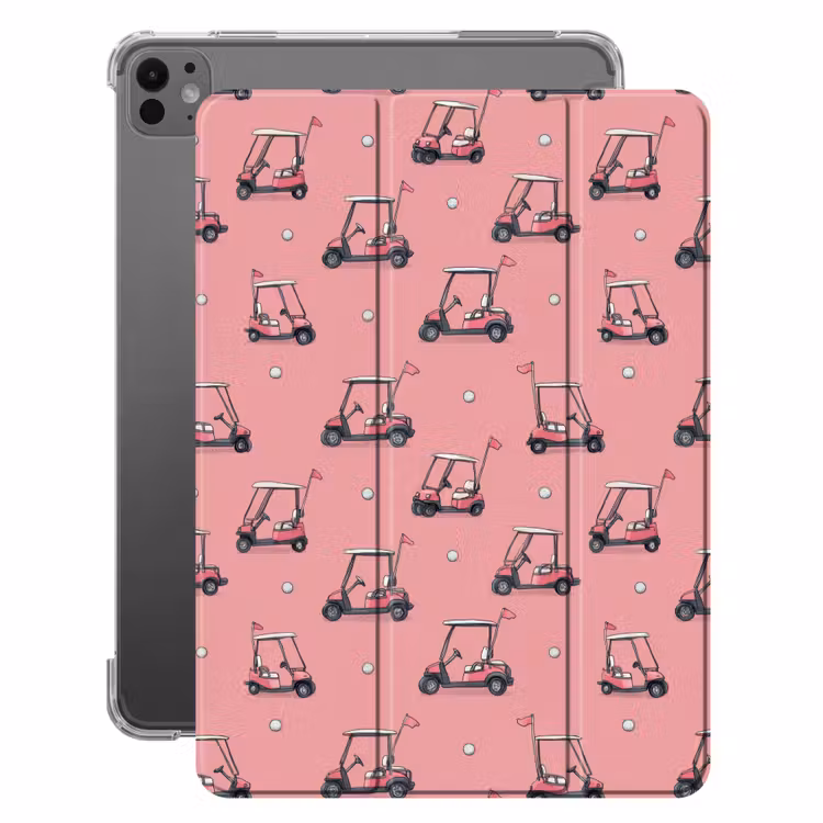 iPad-Hülle - Golfwagen - Retro - Rosa — 1