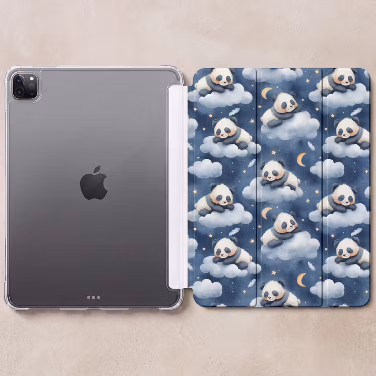 iPad-Hülle - Pandas - Schlafend - Blau — 6