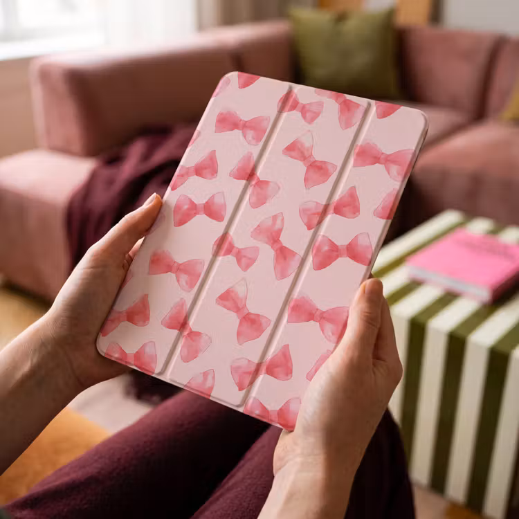 iPad-Hülle - Schleifen - Aquarell - Rosa — 4
