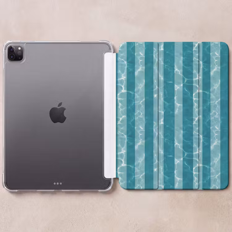 iPad-Hülle - Schwimmbad - Streifen - Grün — 6