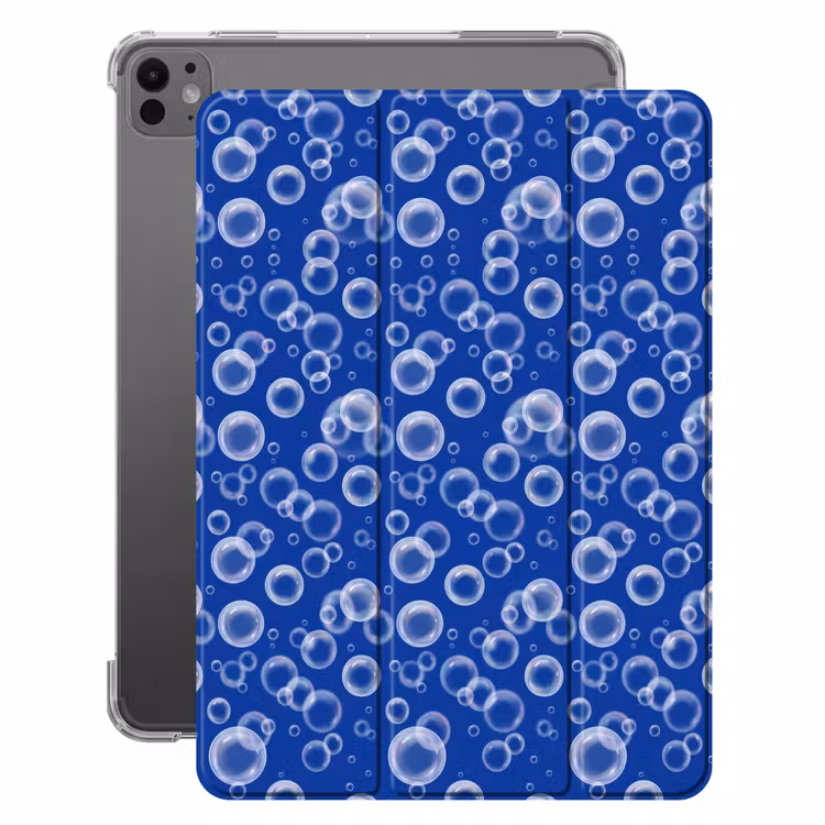 iPad-Hülle - Seifenblasen - Muster - Blau — 1