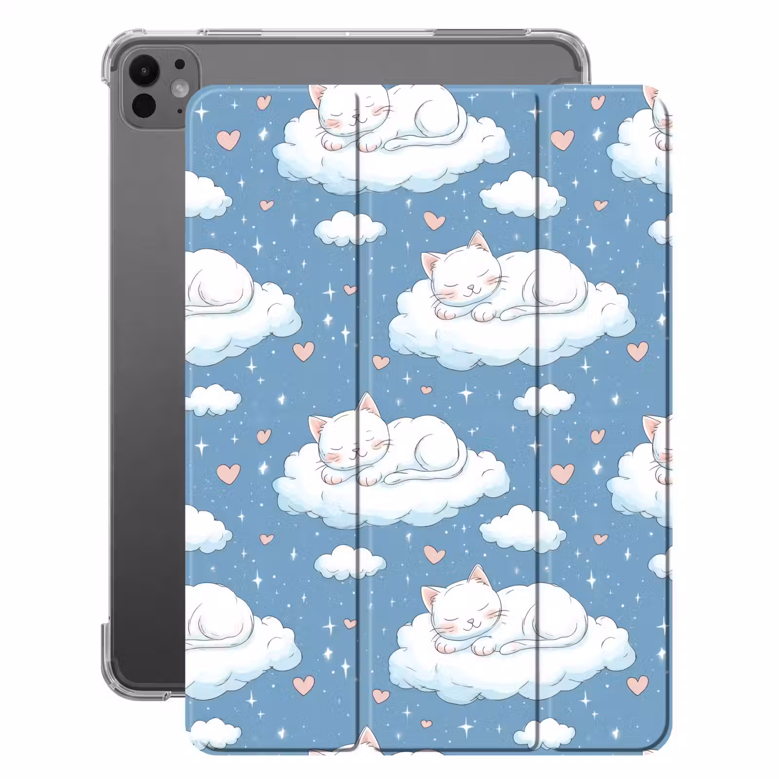 iPad-Hülle - Kätzchen - Wolken - Blau — 1