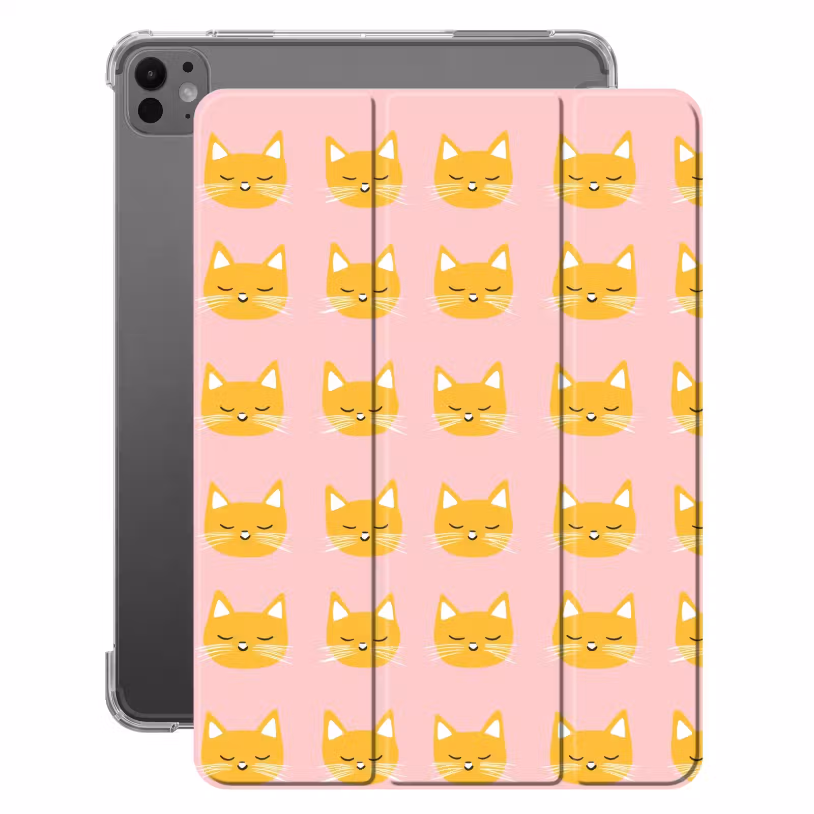 iPad-Hülle - Katzen - Muster - Rosa — 1