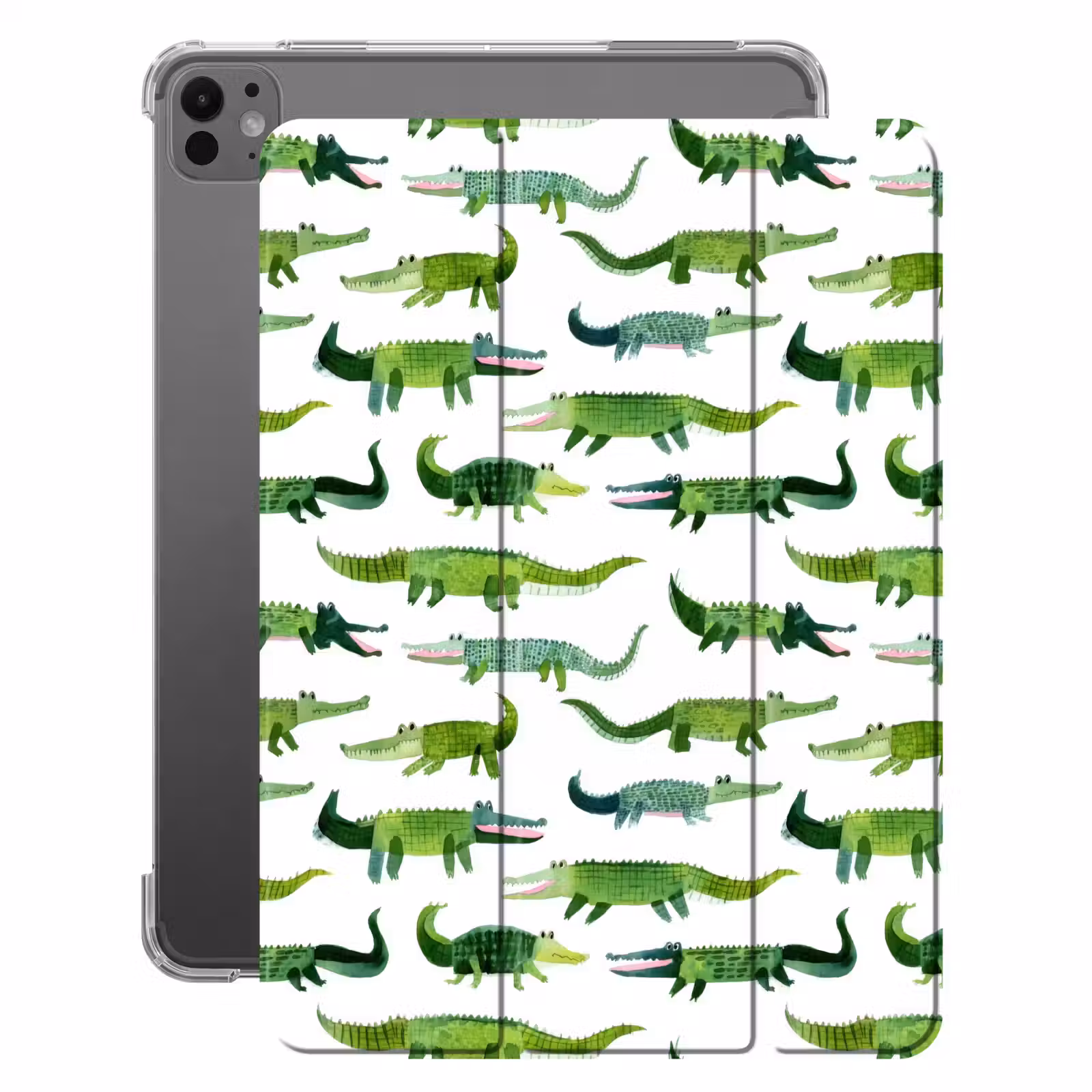 iPad-Hülle - Krokodil - Verspielt - Grün — 1