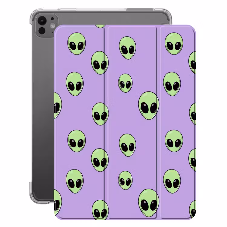 iPad-Hülle - Alien - Retro - Flieder — 1