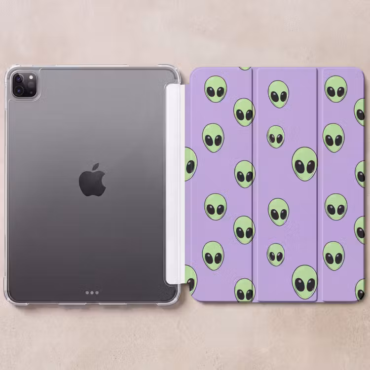 iPad-Hülle - Alien - Retro - Flieder — 6