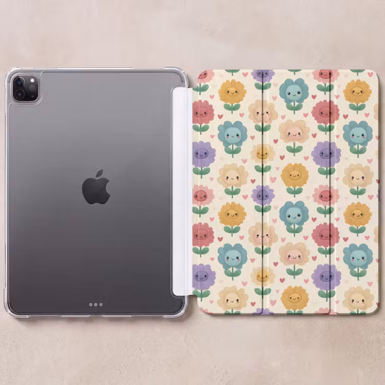 iPad-Hülle - Blumen - Herzen - Farbenfroh — 6
