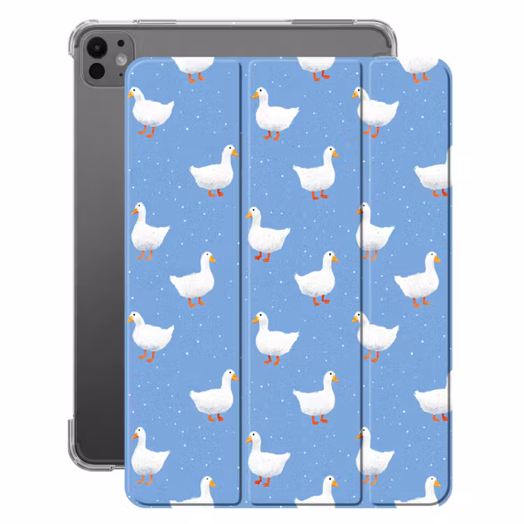 iPad-Hülle - Gänse - Elegant - Blau — 1