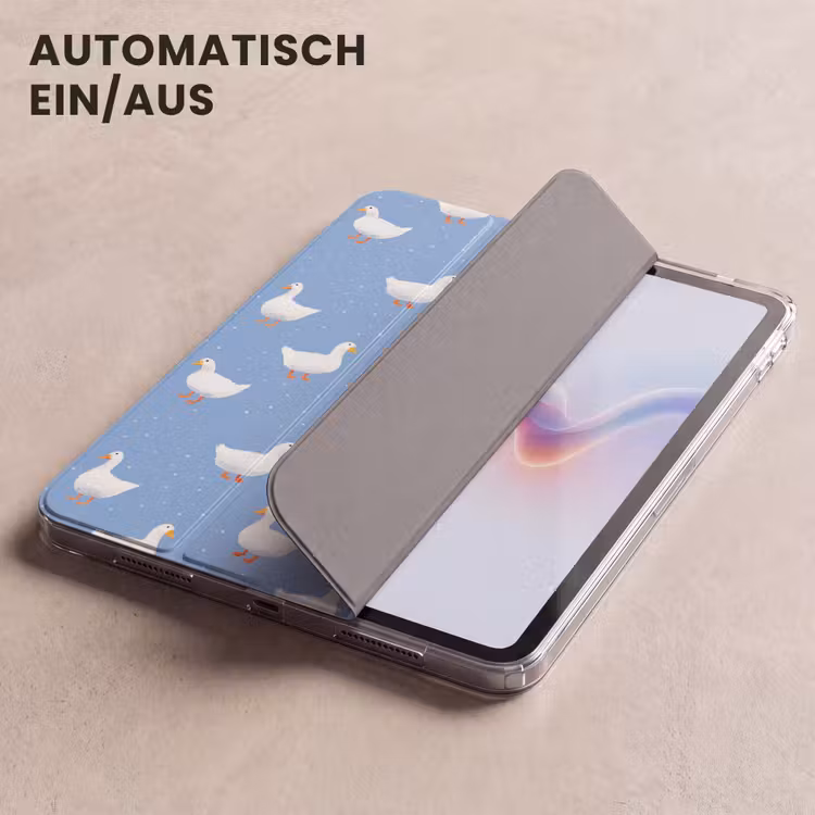 iPad-Hülle - Gänse - Elegant - Blau — 5