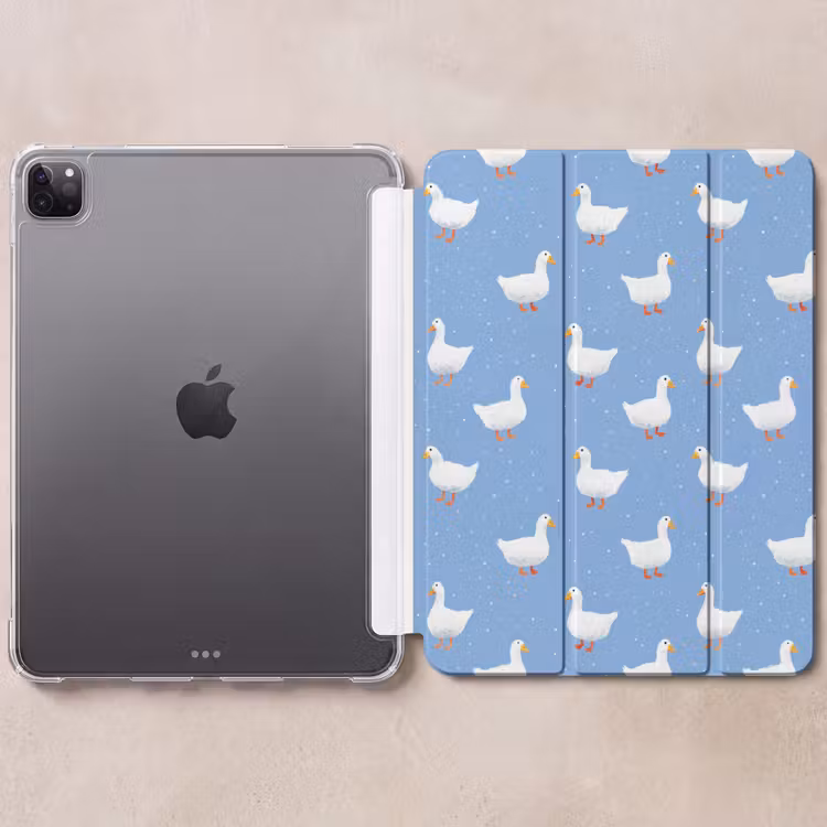 iPad-Hülle - Gänse - Elegant - Blau — 6