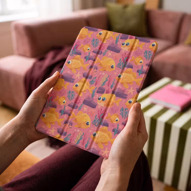 iPad-Hülle - Goldfisch - Koralle - Farbenfroh — 4
