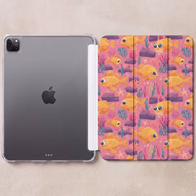 iPad-Hülle - Goldfisch - Koralle - Farbenfroh — 6