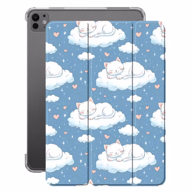 iPad-Hülle - Kätzchen - Wolken - Blau — 1