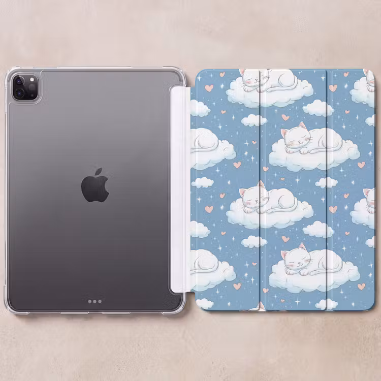 iPad-Hülle - Kätzchen - Wolken - Blau — 6