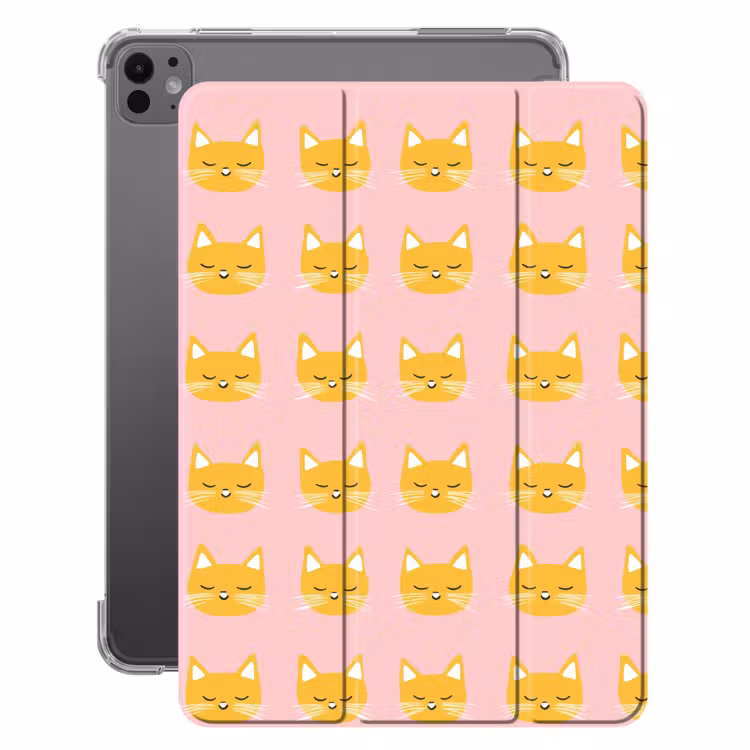iPad-Hülle - Katzen - Muster - Rosa — 1