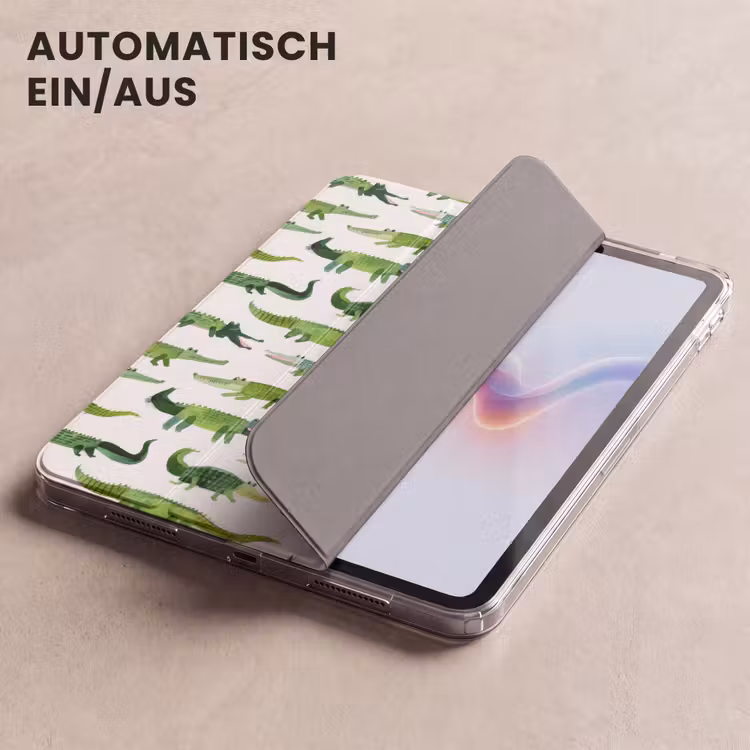 iPad-Hülle - Krokodil - Verspielt - Grün — 5