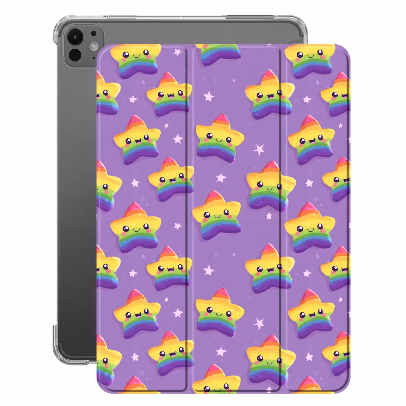 iPad-Hülle - Sterne - Regenbogen - Lila — 1