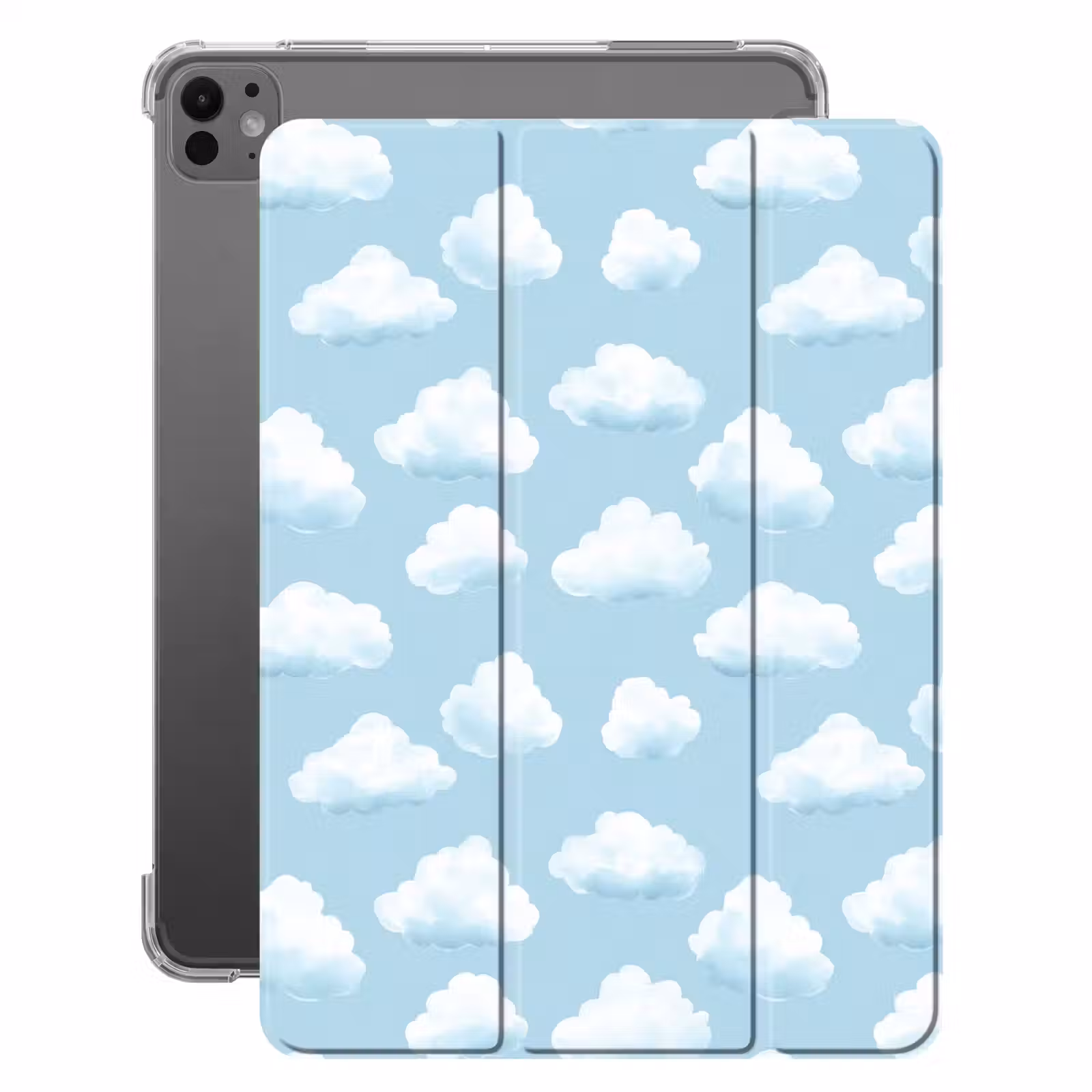 iPad-Hülle - Wolken - Illustration - Blau — 1