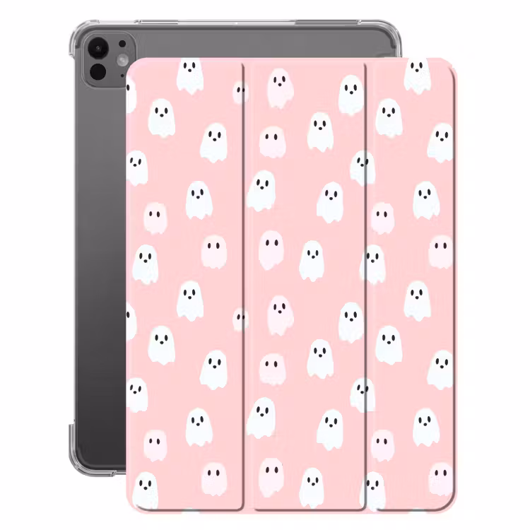iPad-Hülle - Geister - Muster - Rosa — 1