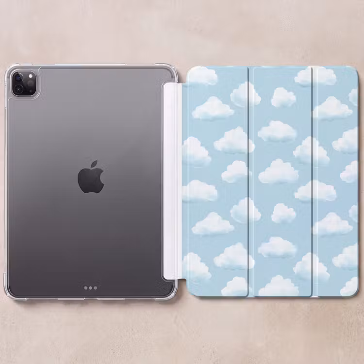 iPad-Hülle - Wolken - Illustration - Blau — 6