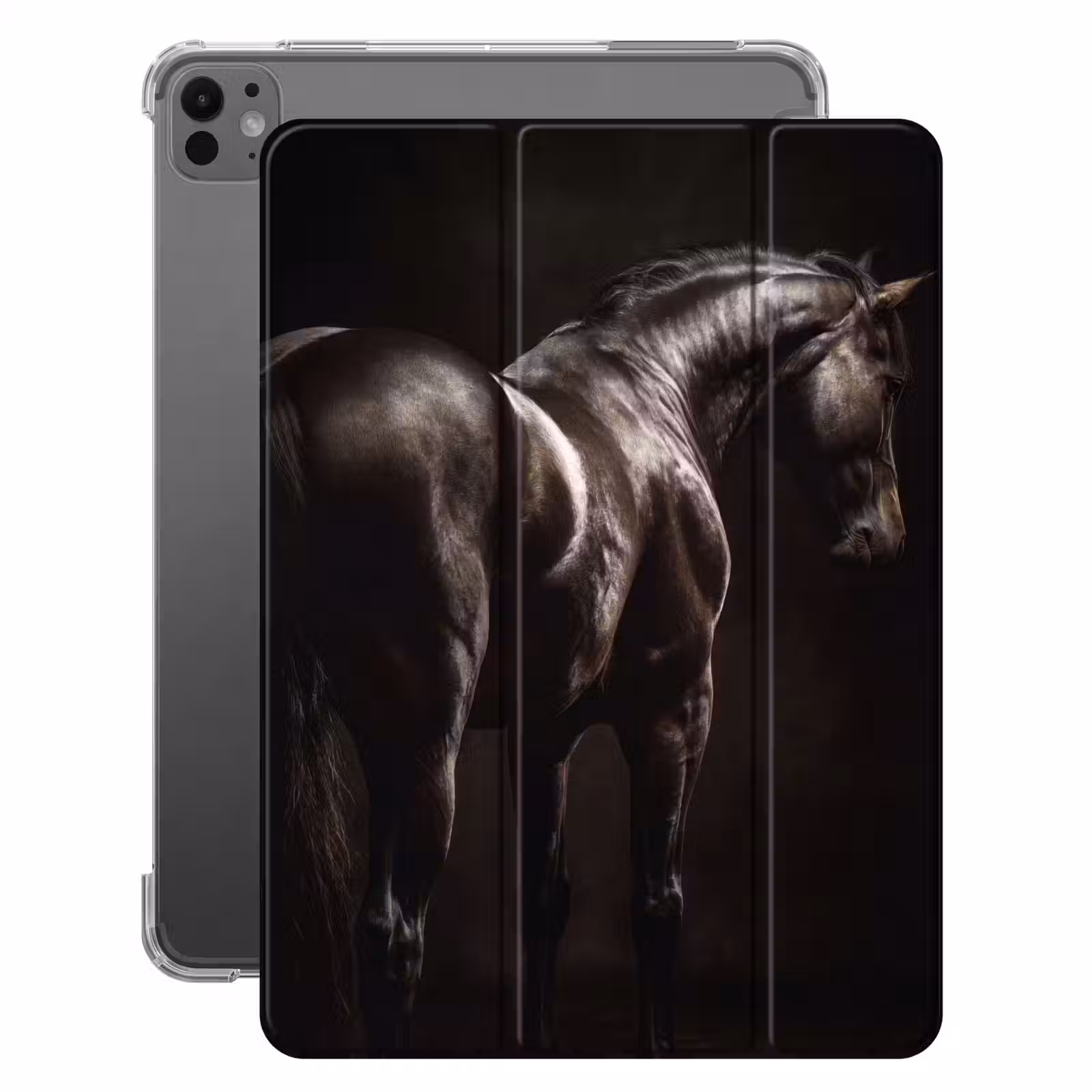 iPad-Hülle - Mächtig - Pferd - Dunkel — 1