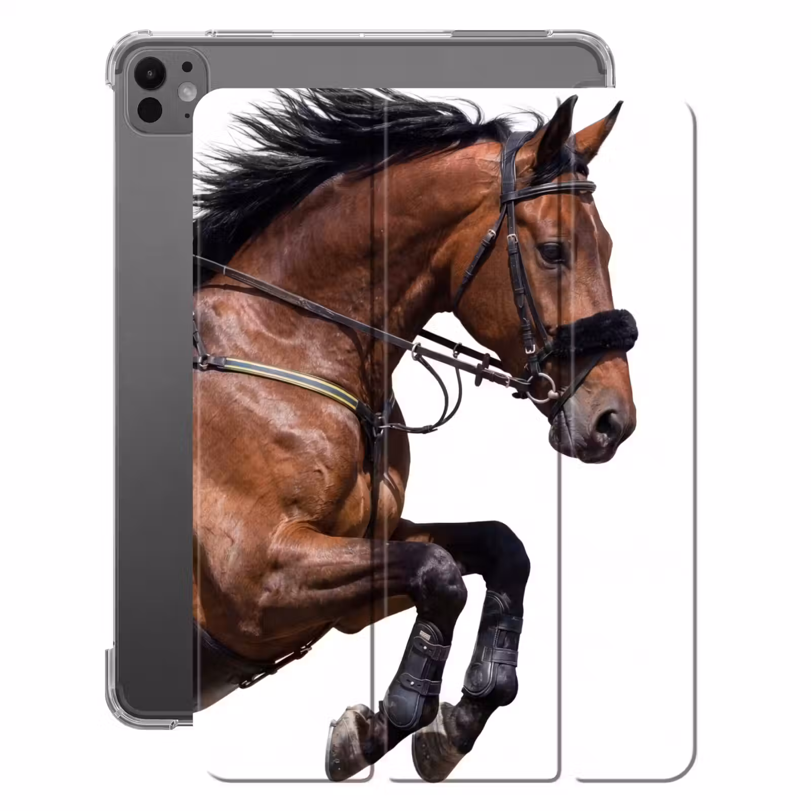 iPad-Hülle - Pferd - Springen - Modern — 1