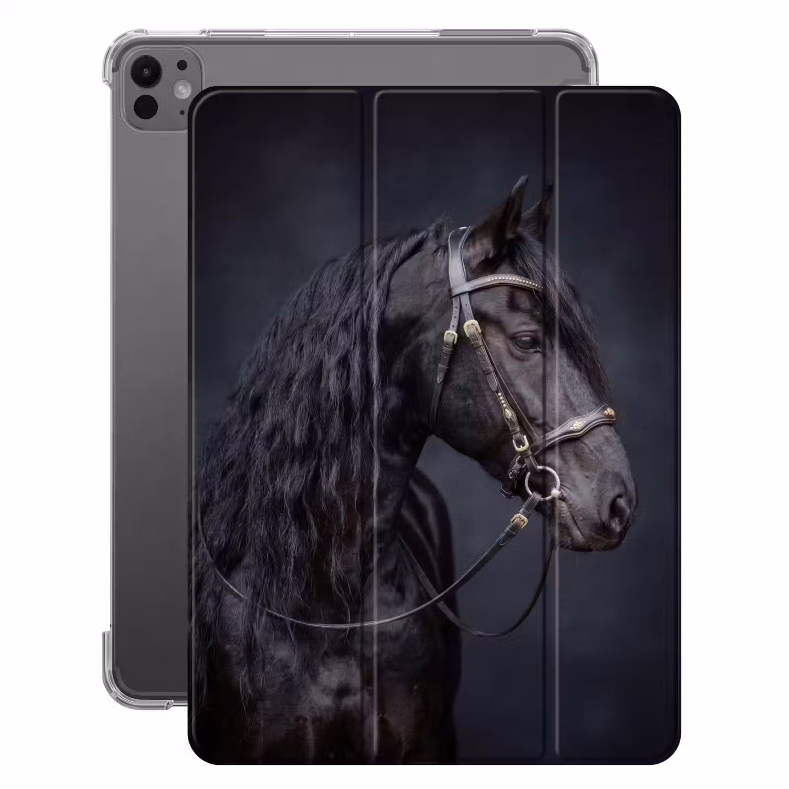 iPad-Hülle - Porträt - Pferd - Dunkelheit — 1