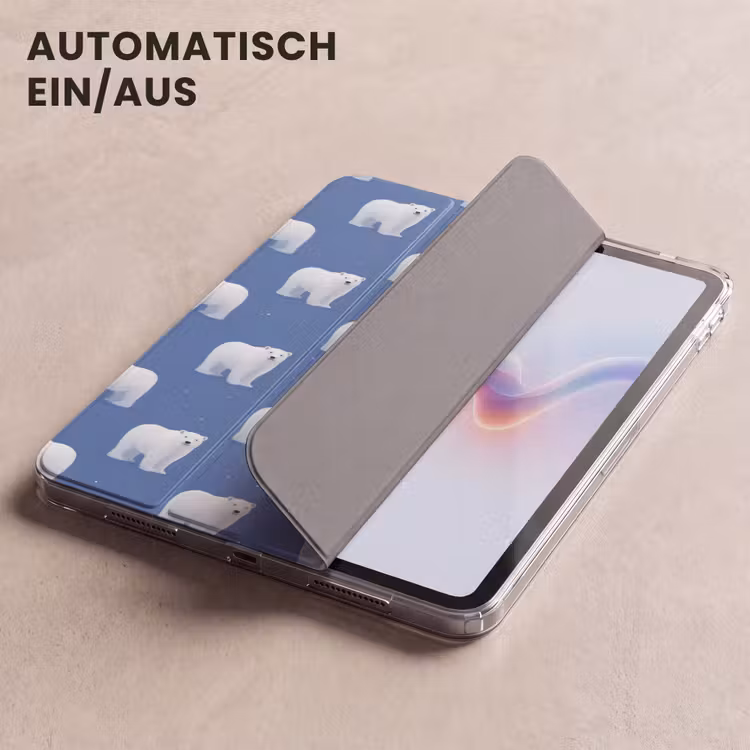 iPad-Hülle - Eisbär - Muster - Blau — 5