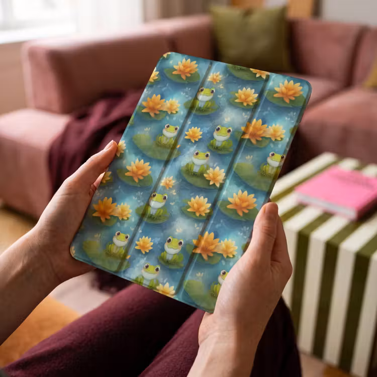 iPad-Hülle - Frosch - Lilien - Grün — 4