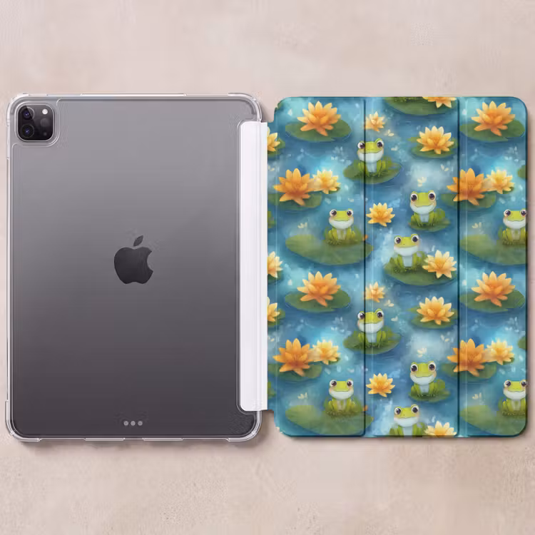 iPad-Hülle - Frosch - Lilien - Grün — 6
