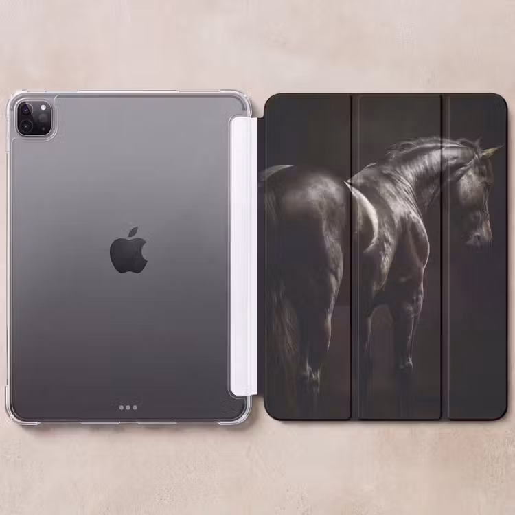 iPad-Hülle - Mächtig - Pferd - Dunkel — 6
