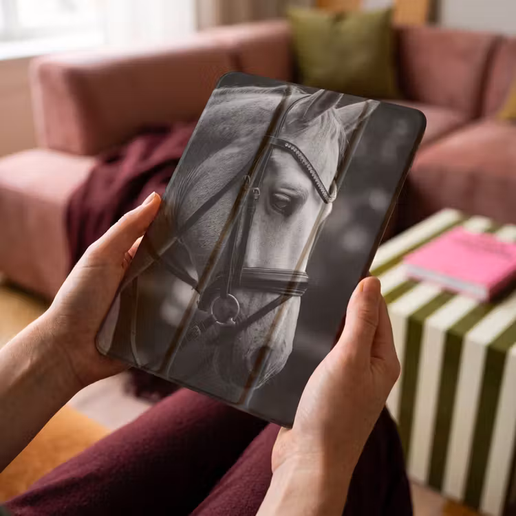 iPad-Hülle - Pferd - Grau - Porträt — 4