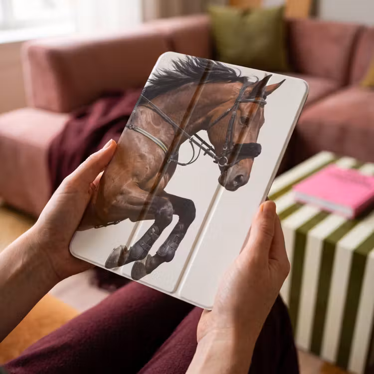 iPad-Hülle - Pferd - Springen - Modern — 4