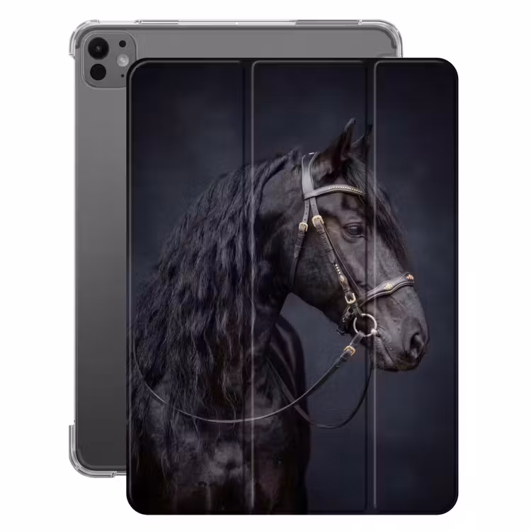 iPad-Hülle - Porträt - Pferd - Dunkelheit — 1