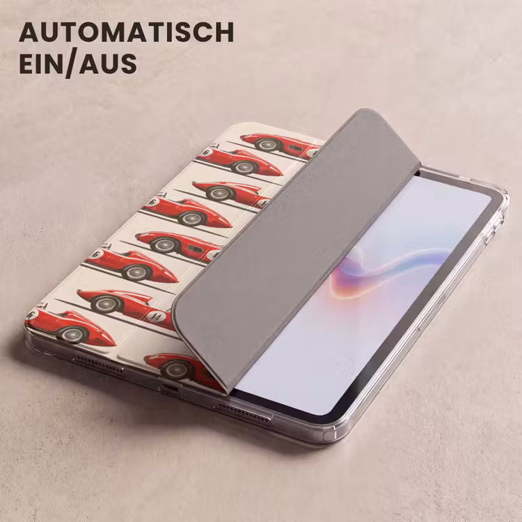 iPad-Hülle - Rennwagen - Retro - Rot — 5