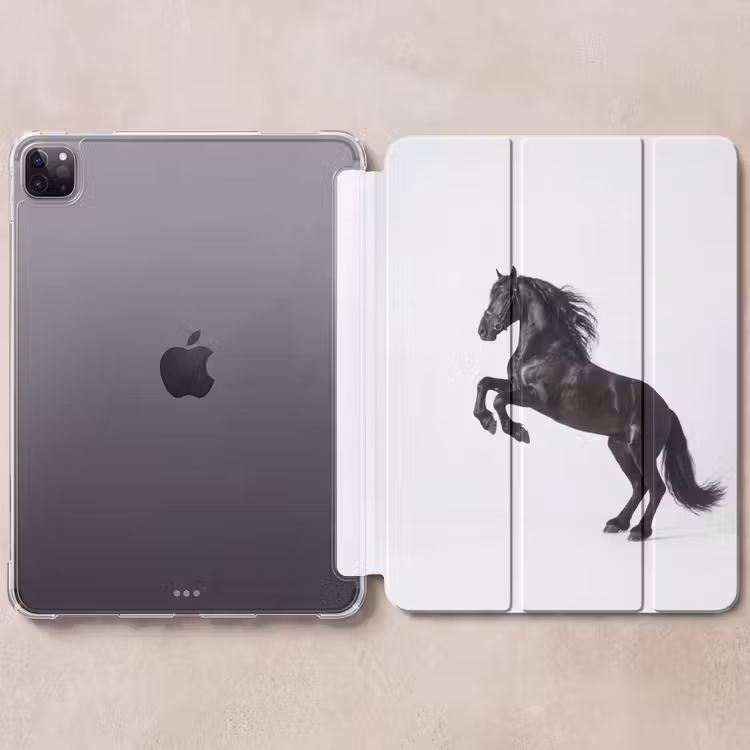 iPad-Hülle - Schwarz - Pferd - Porträt — 6