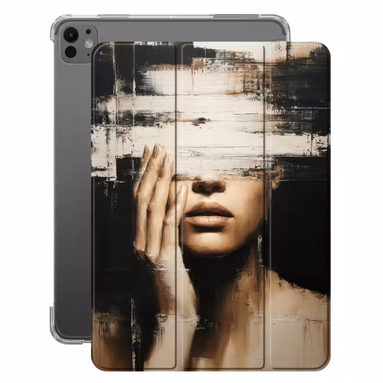 iPad-Hülle - Hand - Gesicht - Streifen - Abstrakt — 1