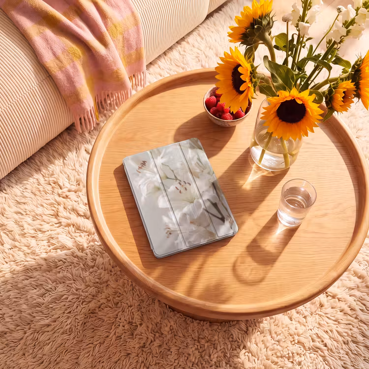 iPad-Hülle - Lilien - Boekte - Weiß - Staubgefäße — 2